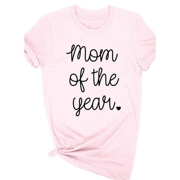 Alphia Mom of the Year Graphic Short Sleeve Tee Pink Size Small NWT - Picture 1 of 1